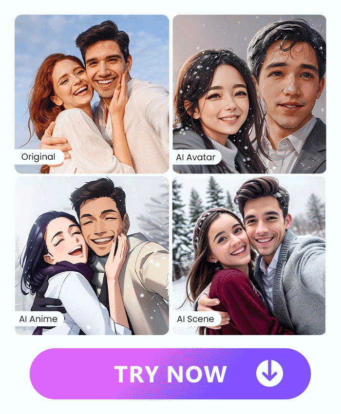 make photo into winter style with Vivid AI's AI Avatar. AI Anime and AI Scene feature